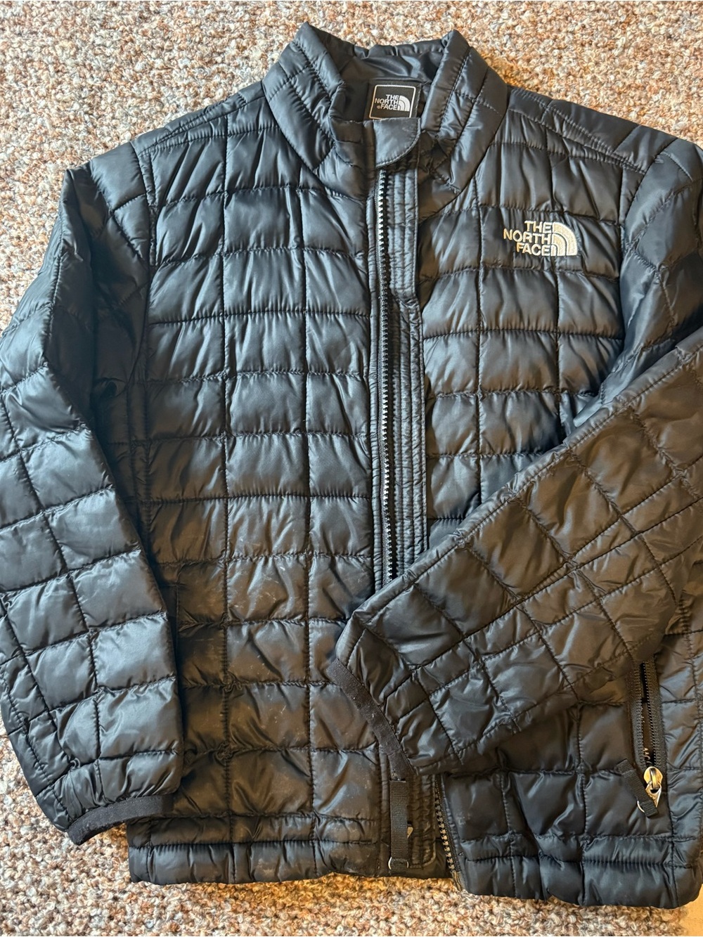 The North Face Black Quilted Puffer Jacket - Kids